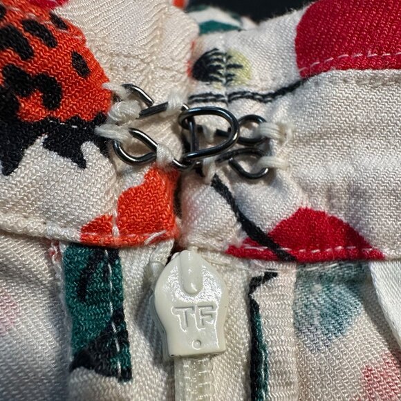 Mauve by Anthropologie Red and Pink Floral Romper Shorts Size US M 10 - Picture 4 of 12